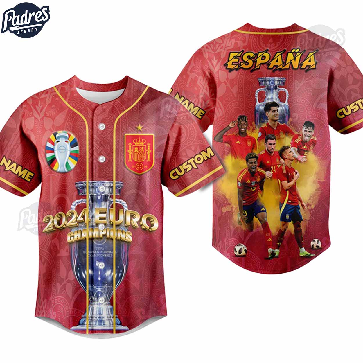 Spain National Football Team Custom Lamine Yamal Baseball Jersey - Padres Jersey Oasis: Elevate Your Baseball Style Game