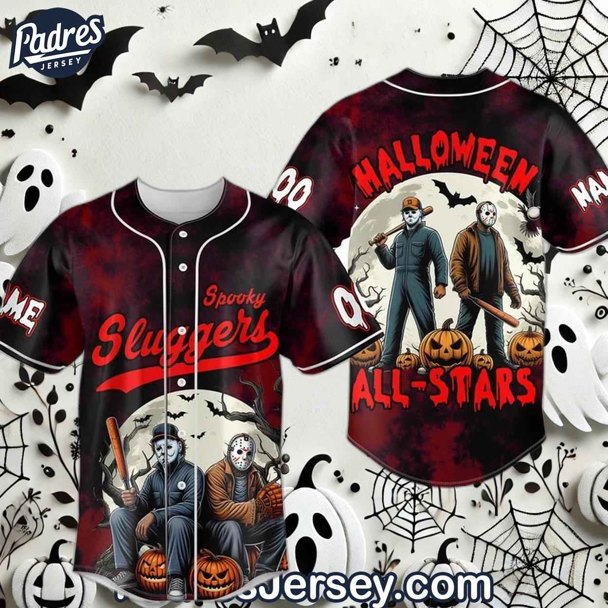 Spooky Slugger Halloween All Stars Custom Baseball Jersey - Padres Jersey Oasis: Elevate Your Baseball Style Game