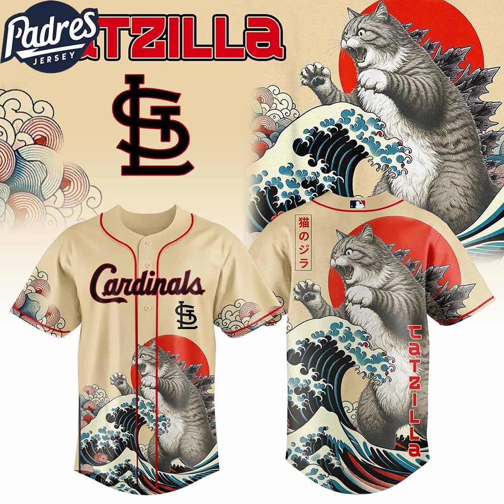 St Louis Cardinals MLB X Catzilla Personalized Baseball Jersey - Padres Jersey Oasis: Elevate Your Baseball Style Game