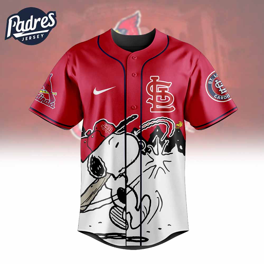 St. Louis Cardinals x Peanuts Personalized Baseball Jersey For Fans - Padres Jersey Oasis: Elevate Your Baseball Style Game