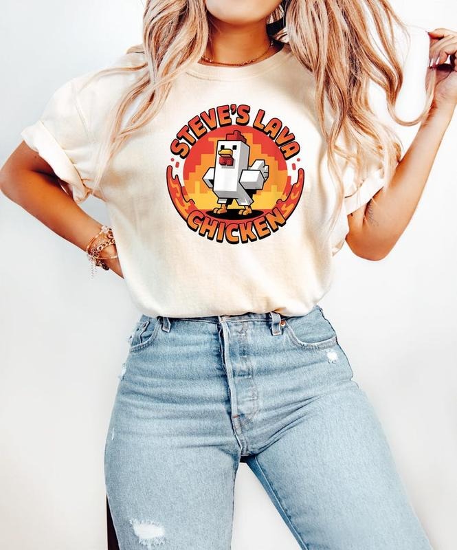 Steves Lava Chicken Restaurant Shirt, Minecraft Movie, Perfect Tee, Gifts For Boyfriend and Girlfriend T-Shirt