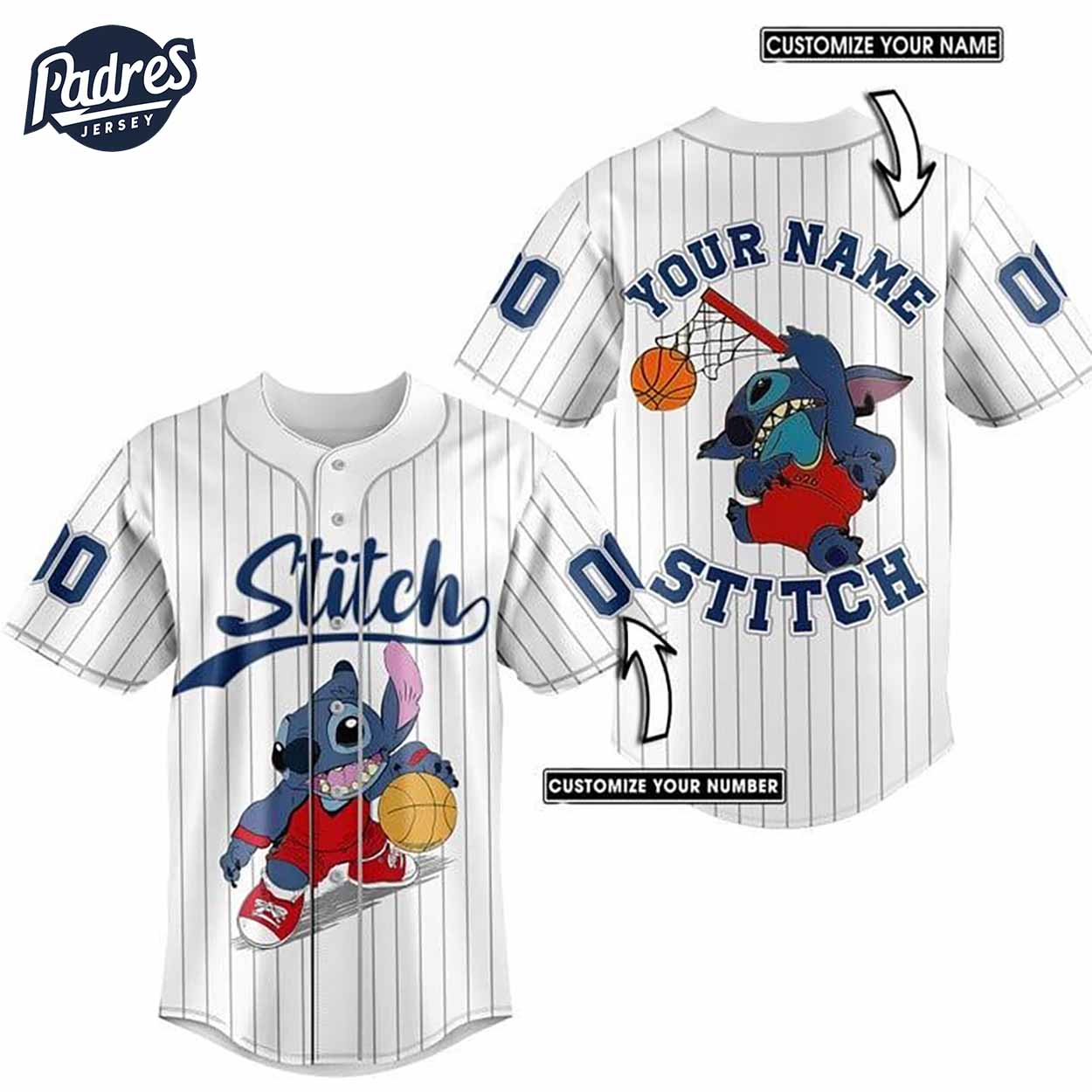 Stitch Basketball Baseball Jersey Outfit - Padres Jersey Oasis: Elevate Your Baseball Style Game