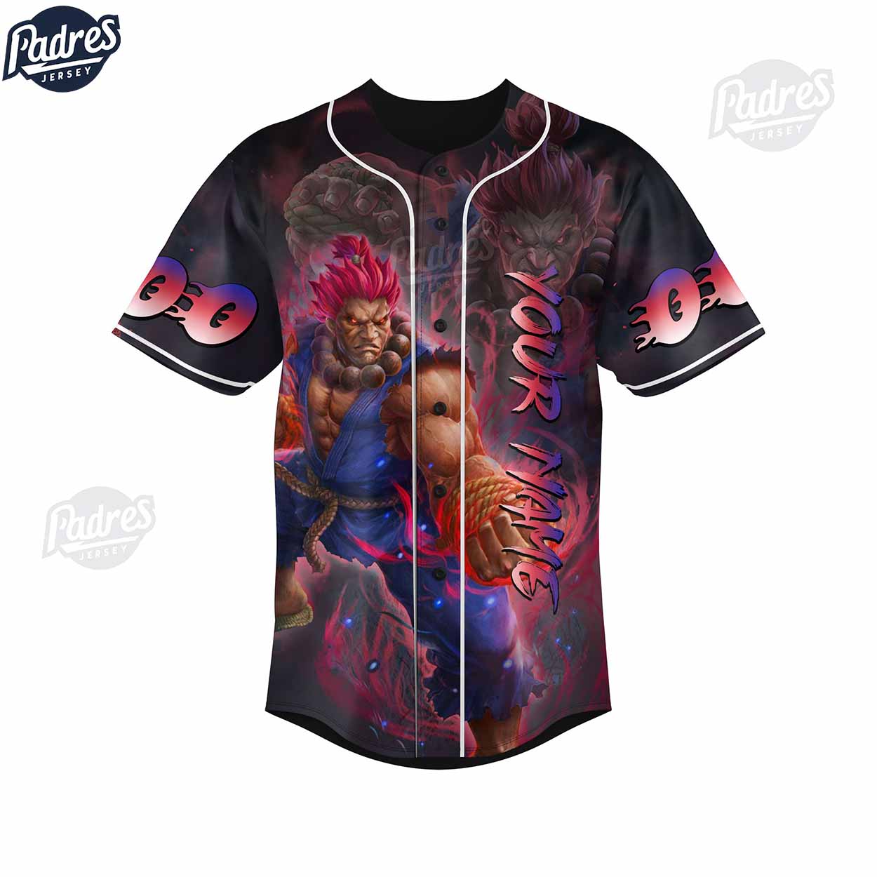 Street Fighter Akuma Custom Baseball Jersey - Padres Jersey Oasis: Elevate Your Baseball Style Game