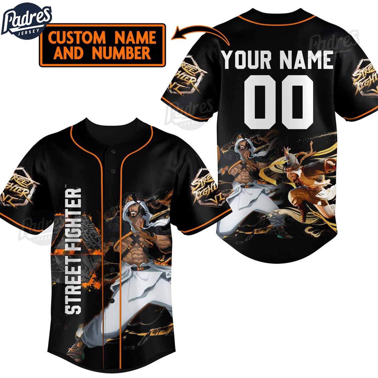 Street Fighter Personalized Baseball Jersey - Padres Jersey Oasis: Elevate Your Baseball Style Game