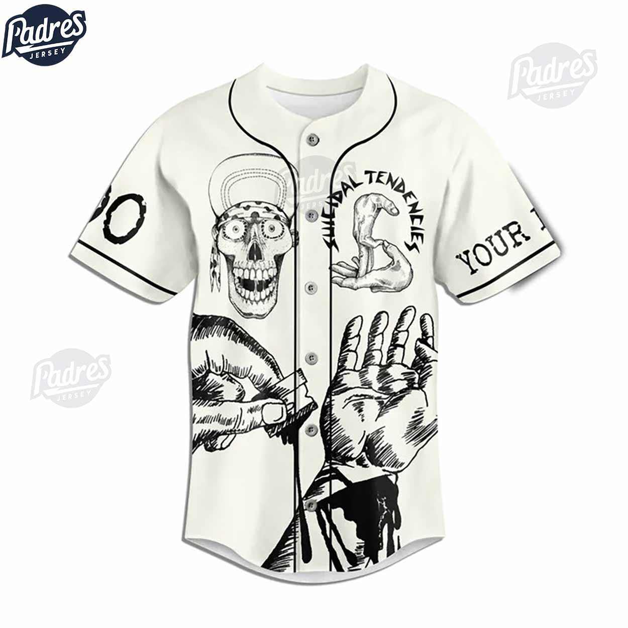 Suicidal Tendencies Band Custom Baseball Jersey - Padres Jersey Oasis: Elevate Your Baseball Style Game