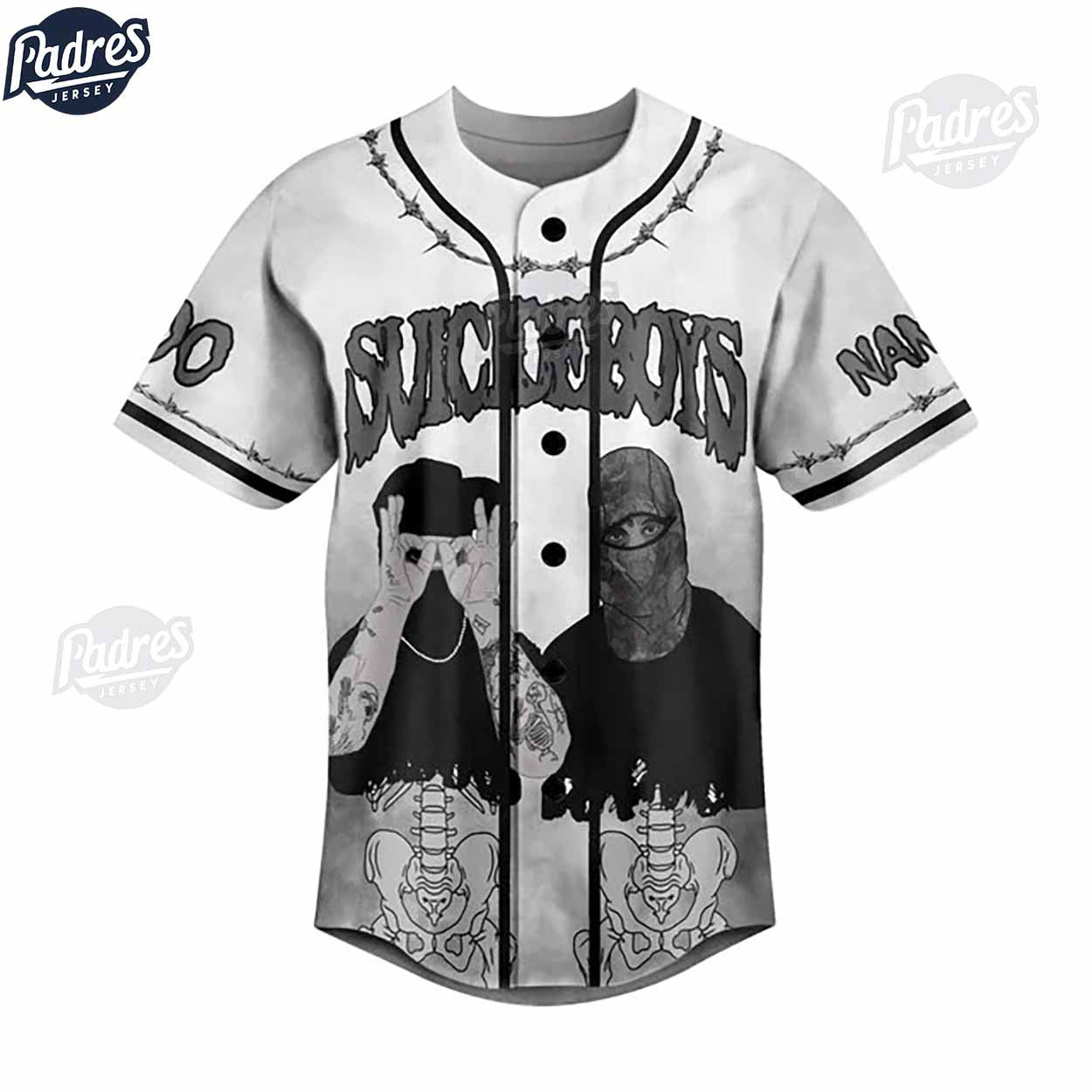 Suicideboys Custom Baseball Jersey - Padres Jersey Oasis: Elevate Your Baseball Style Game