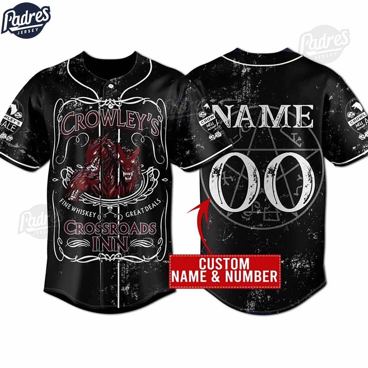 Supernatural 2024 Crowley Movie Baseball Jersey - Padres Jersey Oasis: Elevate Your Baseball Style Game