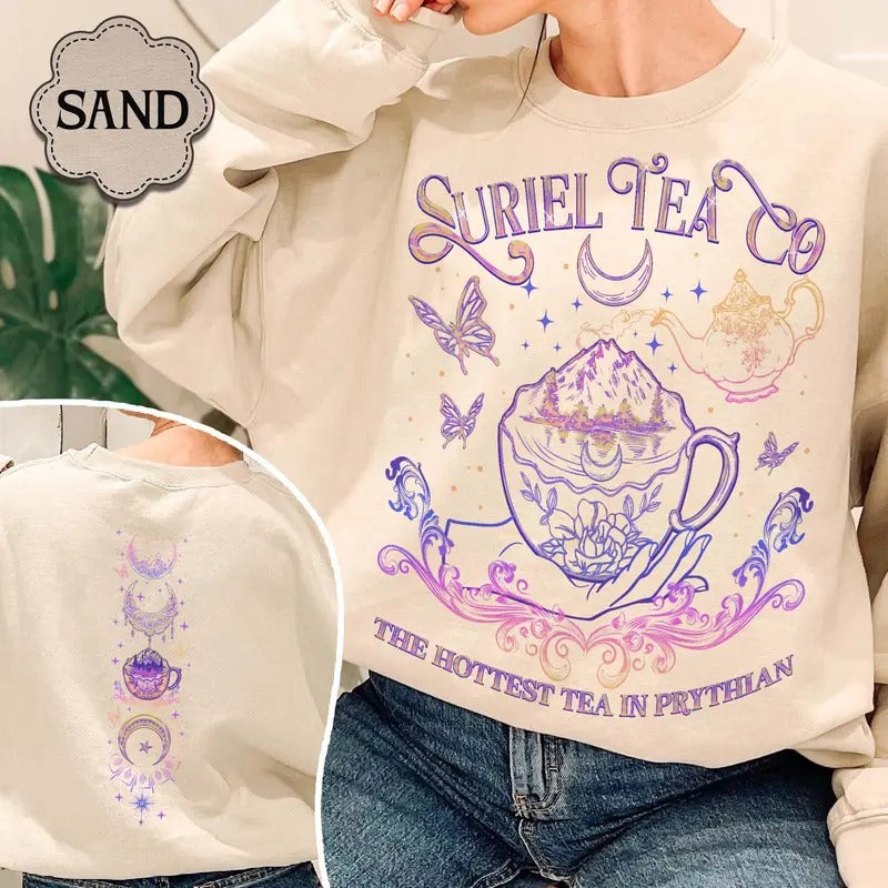 Suriel Tea Co Sweatshirt, Acotar Bookish Shirt, A Court Of Thorns And Roses Shirt, Suriel Tea Shirt, Collar Womenswear
