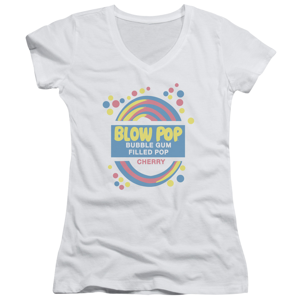 Blow Pop Blow Pop Label - Juniors V-Neck T-Shirt