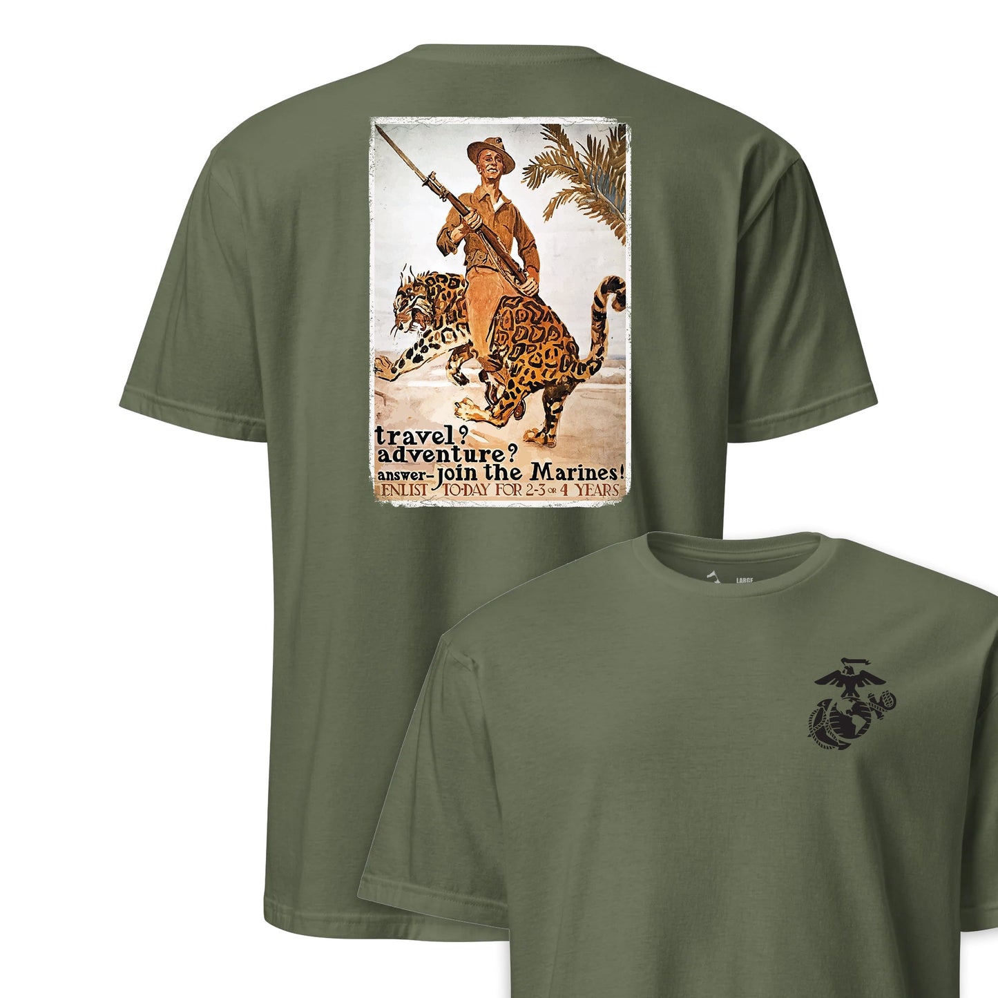 Travel? Adventure? Join the Marines Recruiting Poster T-Shirt