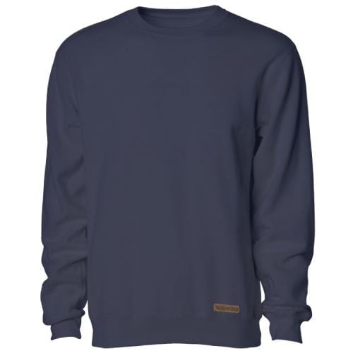 Teddy's Leather Patch - Crew Neck Sweatshirt