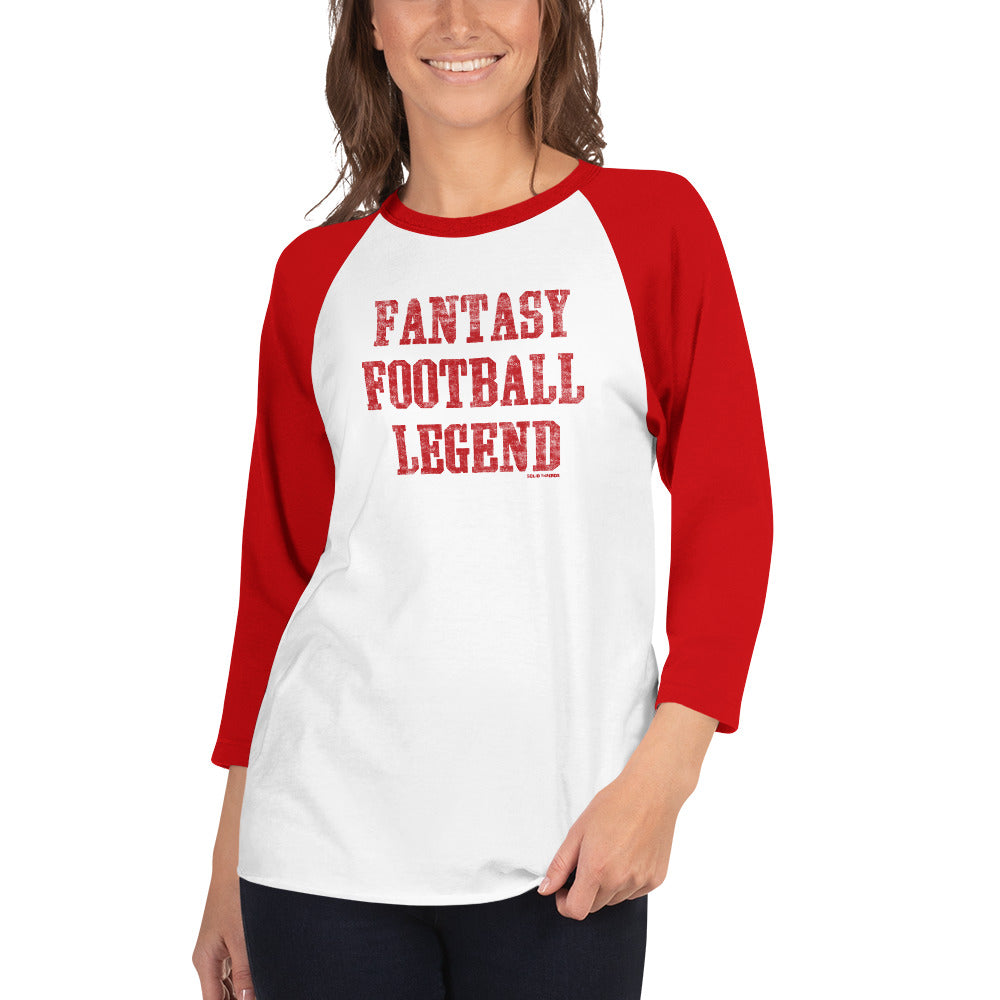 Unisex Fantasy Football Legend 3/4 Sleeve Baseball Tee