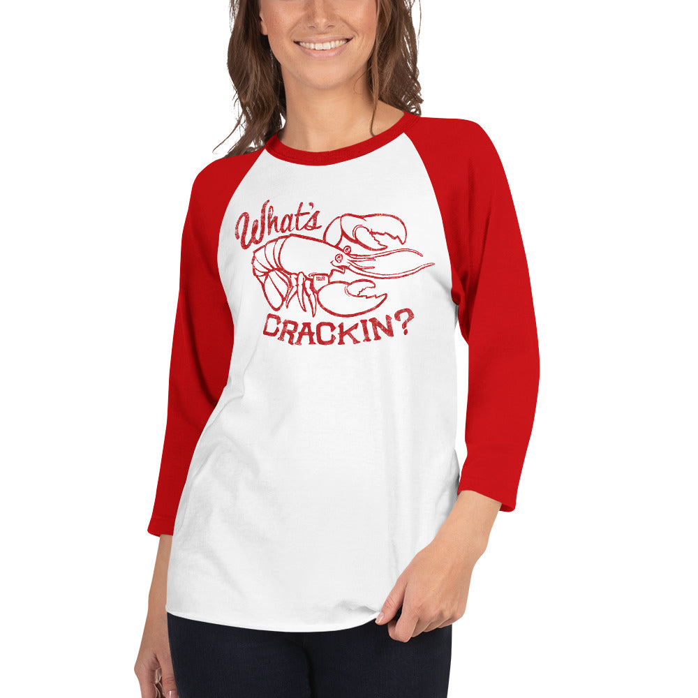 Unisex What's Crackin 3/4 Sleeve Baseball Tee