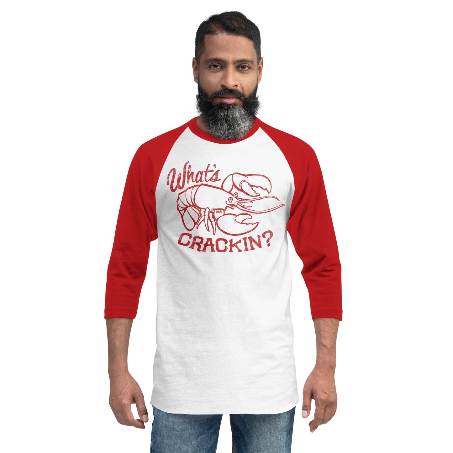 What's Crackin 3/4 Sleeve Baseball T-Shirt