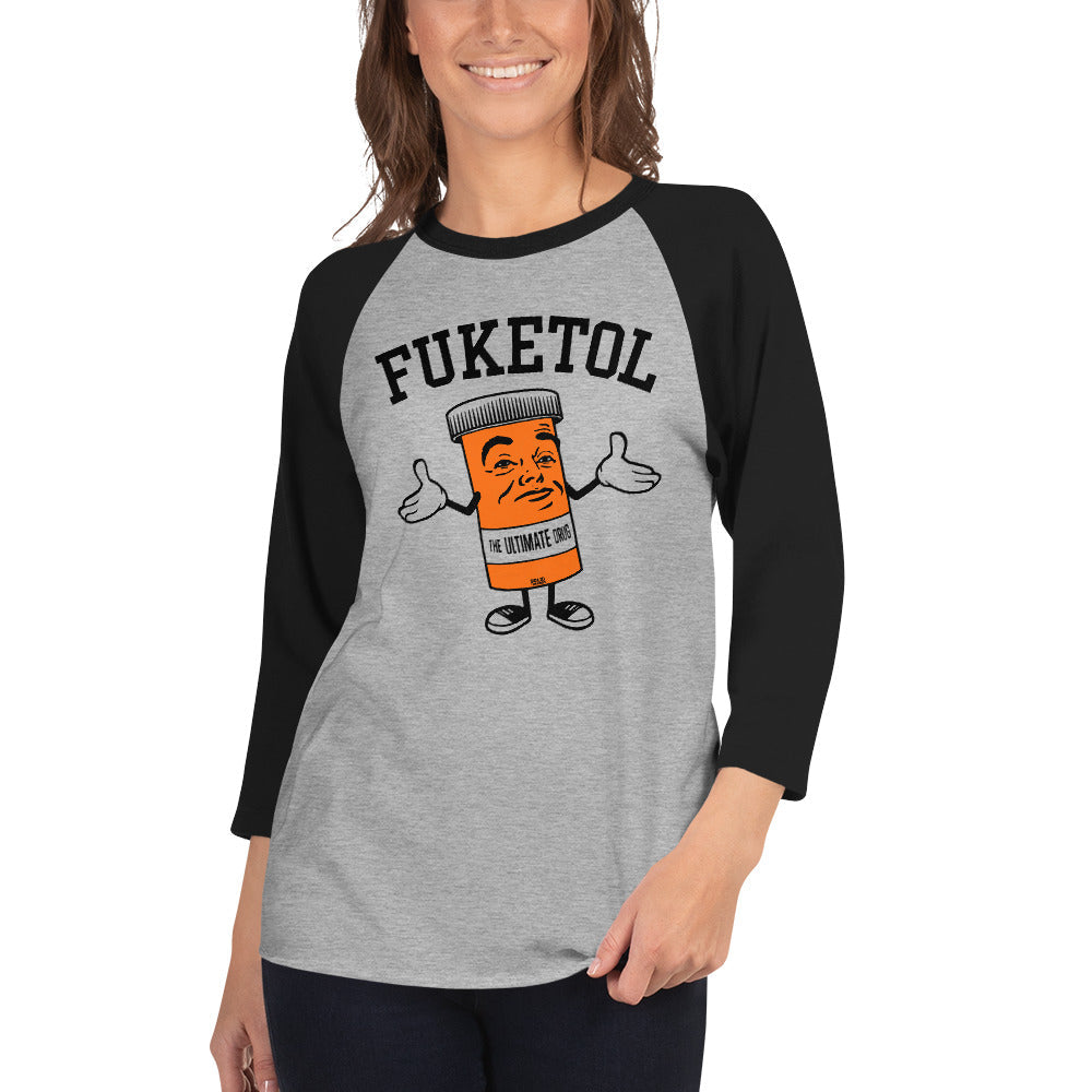 Unisex Fuketol 3/4 Sleeve Baseball Tee