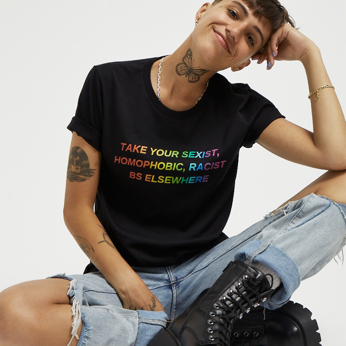 Take Your BS Elsewhere Rainbow T-Shirt