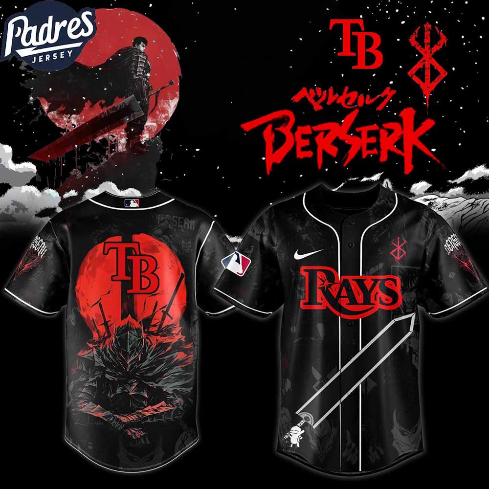 Tampa Bay Rays MLB X Berserk Personalized Baseball Jersey - Padres Jersey Oasis: Elevate Your Baseball Style Game