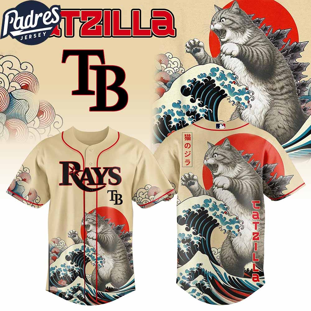 Tampa Bay Rays MLB X Catzilla Personalized Baseball Jersey - Padres Jersey Oasis: Elevate Your Baseball Style Game
