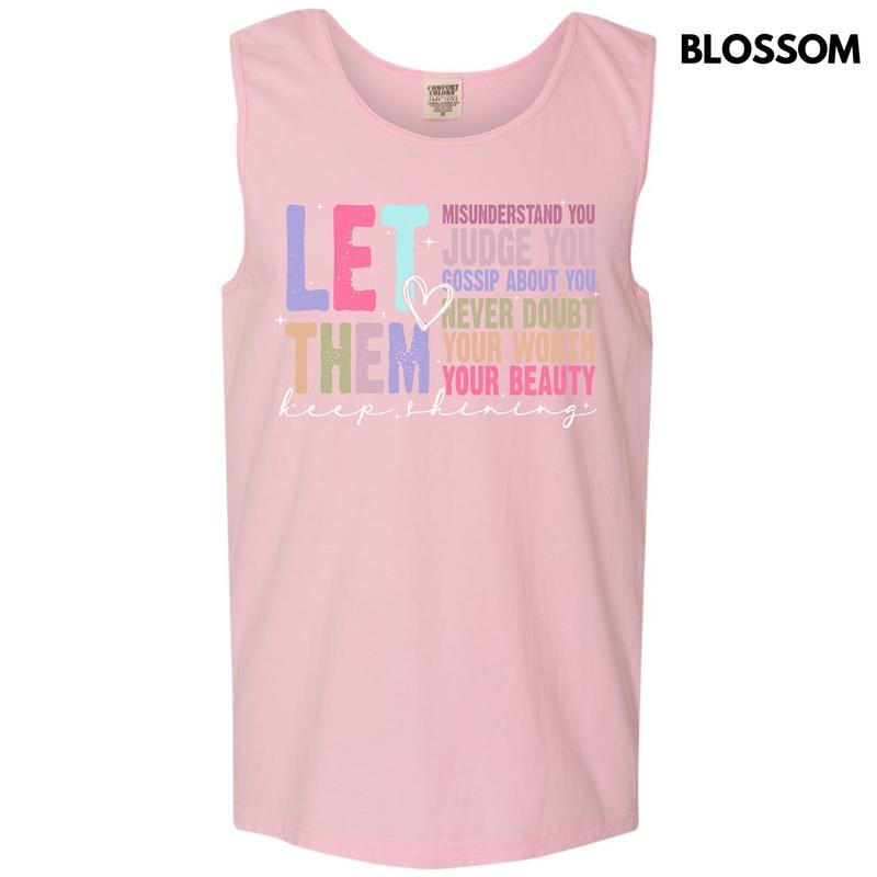 Tank Top - Colorful Let Them Comfort Colors Tank Top 'NLB'