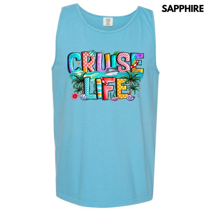 Tank Top -Cruise Life Scene Comfort Colors Tank Top 'NLB'