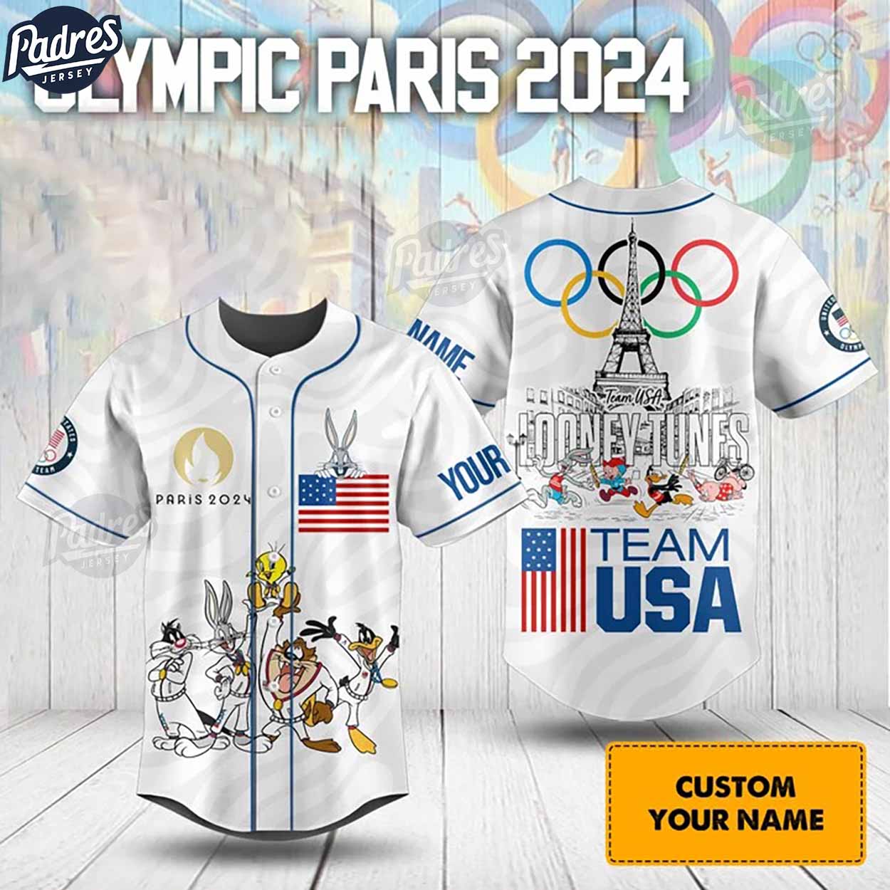 Team USA Custom Looney Tunes Baseball Jersey Style - Padres Jersey Oasis: Elevate Your Baseball Style Game