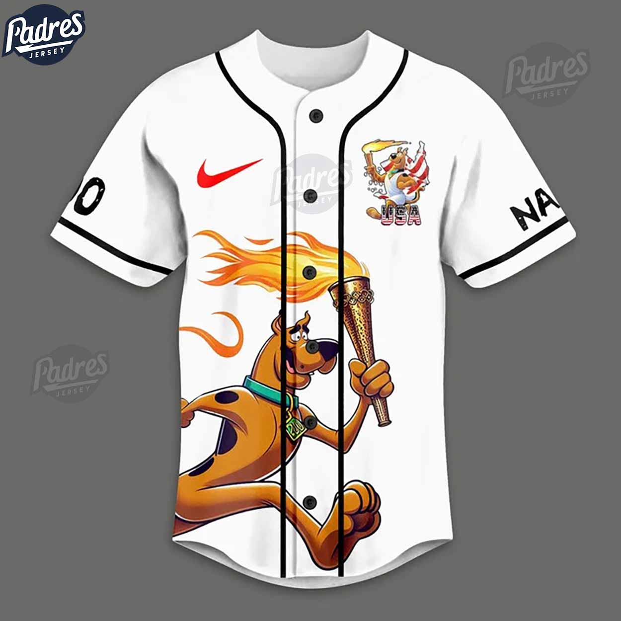 Team USA Custom Scooby Doo Baseball Jersey Style - Padres Jersey Oasis: Elevate Your Baseball Style Game