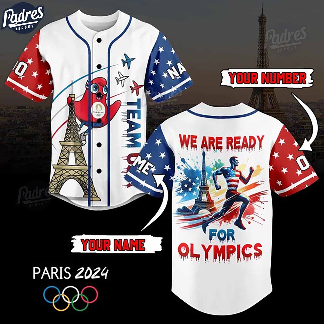 Team USA We Are Ready For Olympics Custom Baseball Jersey - Padres Jersey Oasis: Elevate Your Baseball Style Game