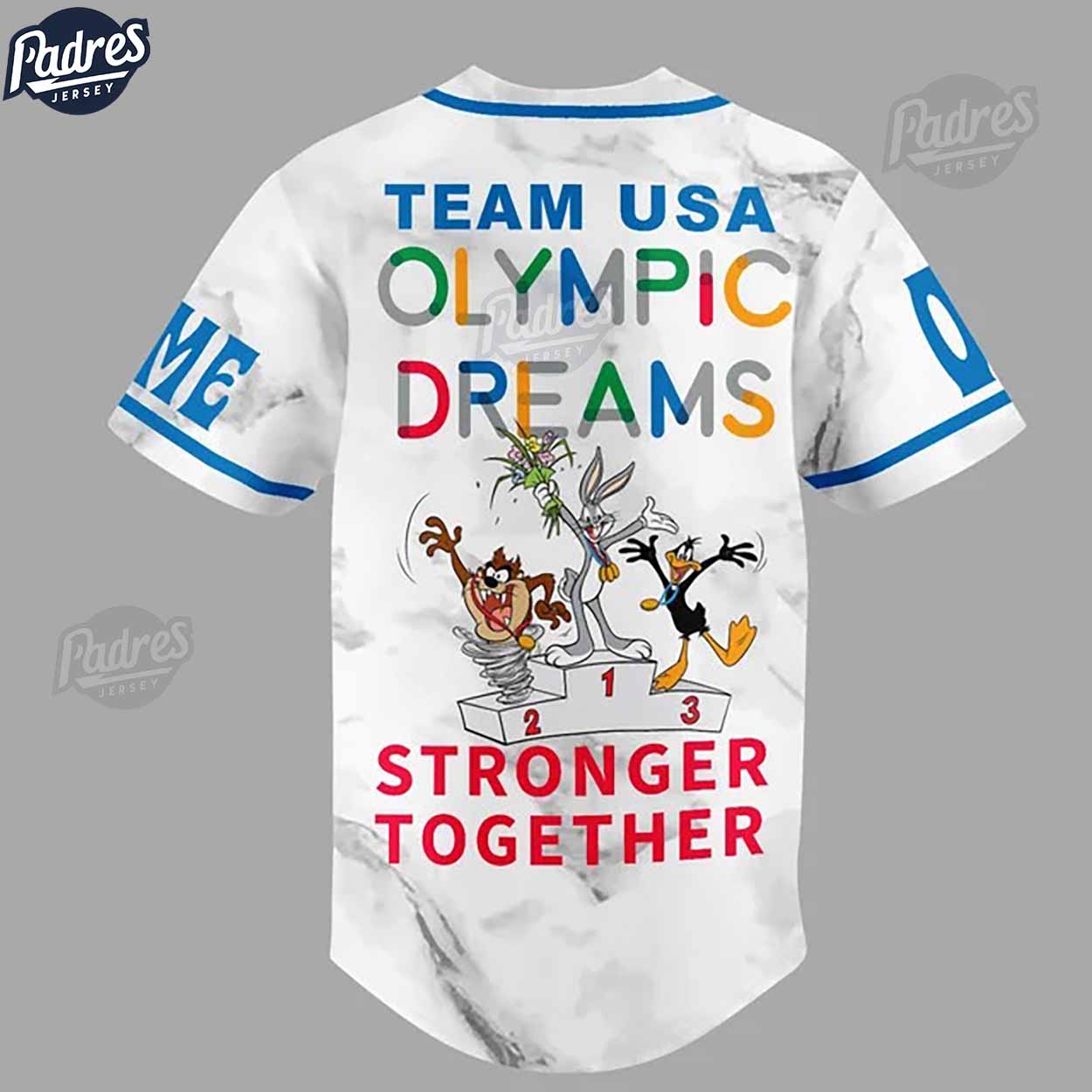 Team Usa Olympic Dreams Stronger Together Custom Baseball Jersey - Padres Jersey Oasis: Elevate Your Baseball Style Game