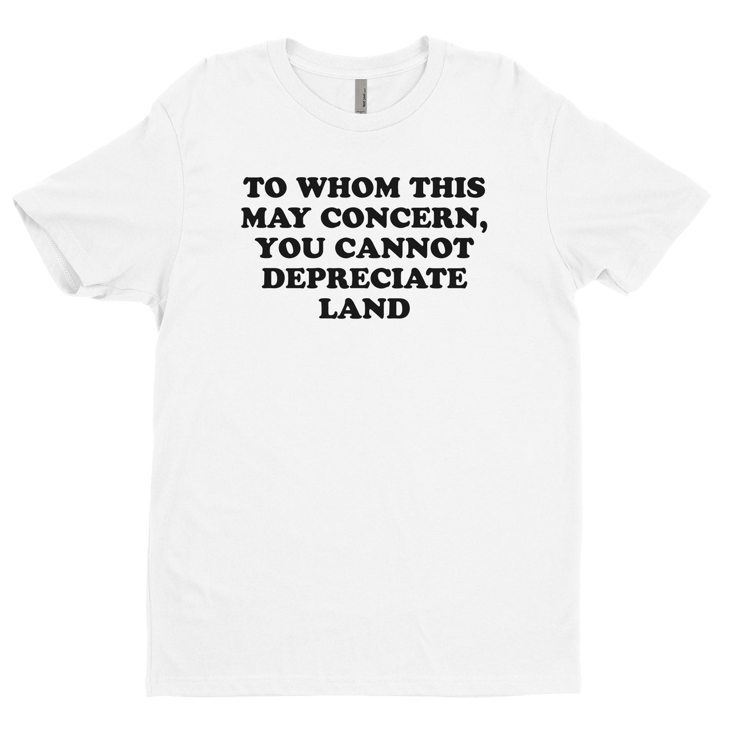 To Whom This May Concern, You Cannot Depreciate Land Tee