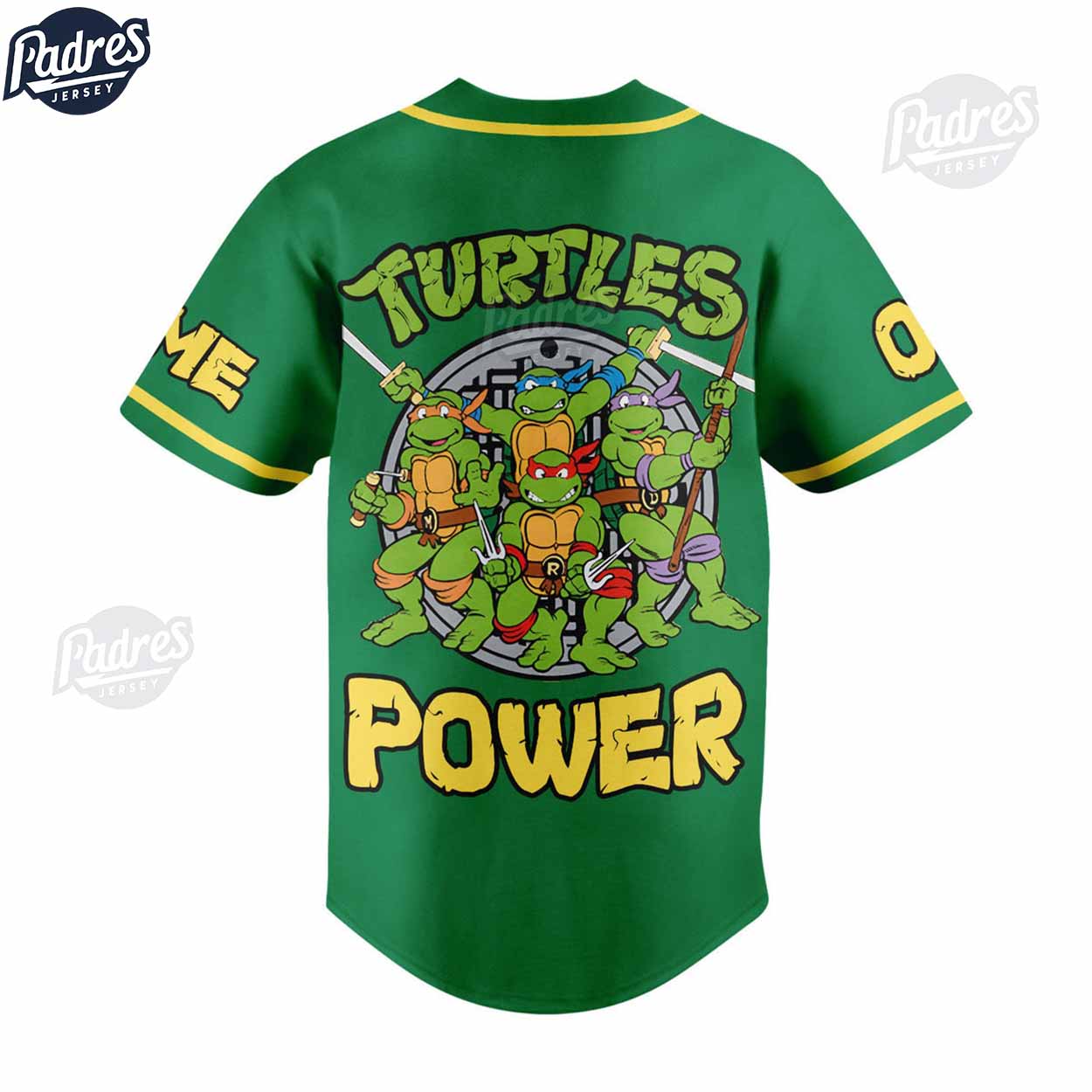 Teenage Mutant Ninja Turtles Power Custom Baseball Jersey - Padres Jersey Oasis: Elevate Your Baseball Style Game