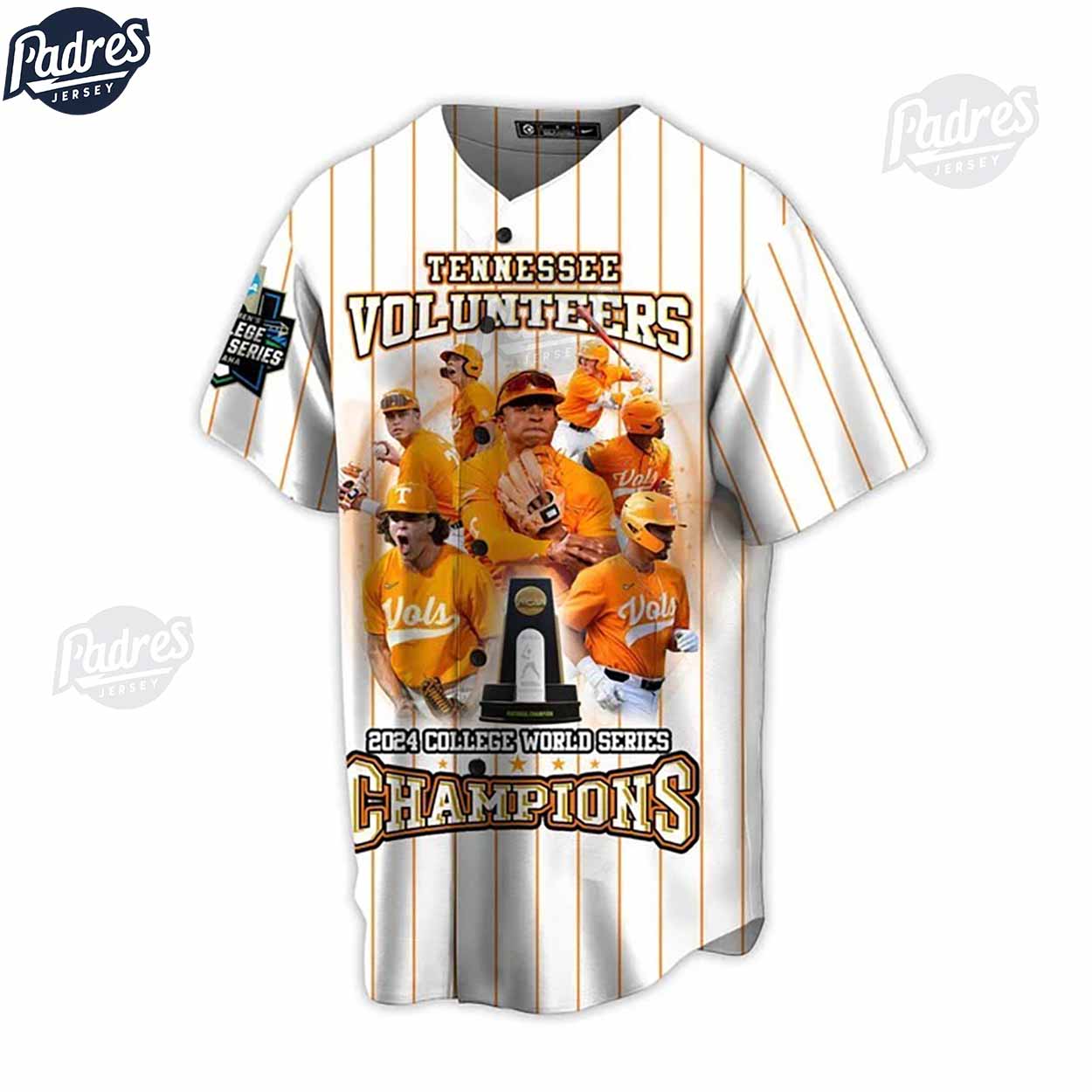 Tennessee Volunteers Champions 2024 Lightweight Custom Baseball Jersey - Padres Jersey Oasis: Elevate Your Baseball Style Game