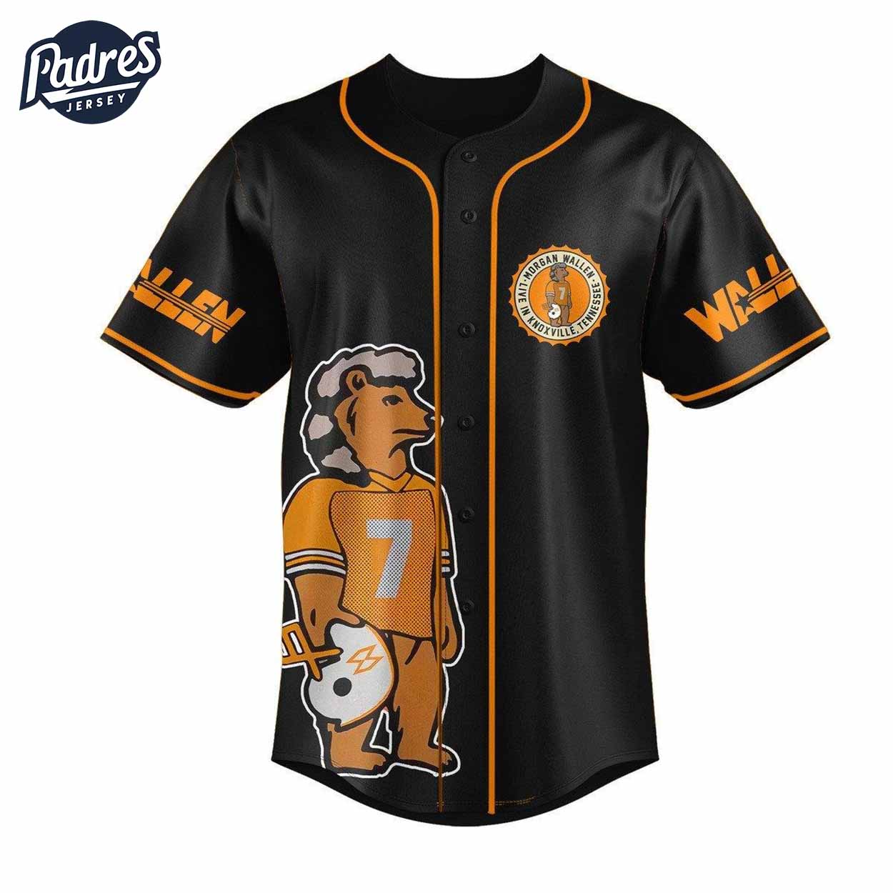 Tennessee Volunteers Morgan Wallen I cant not love you more than my hometown Knoxville Baseball Jersey - Padres Jersey Oasis: Elevate Your Baseball Style Game