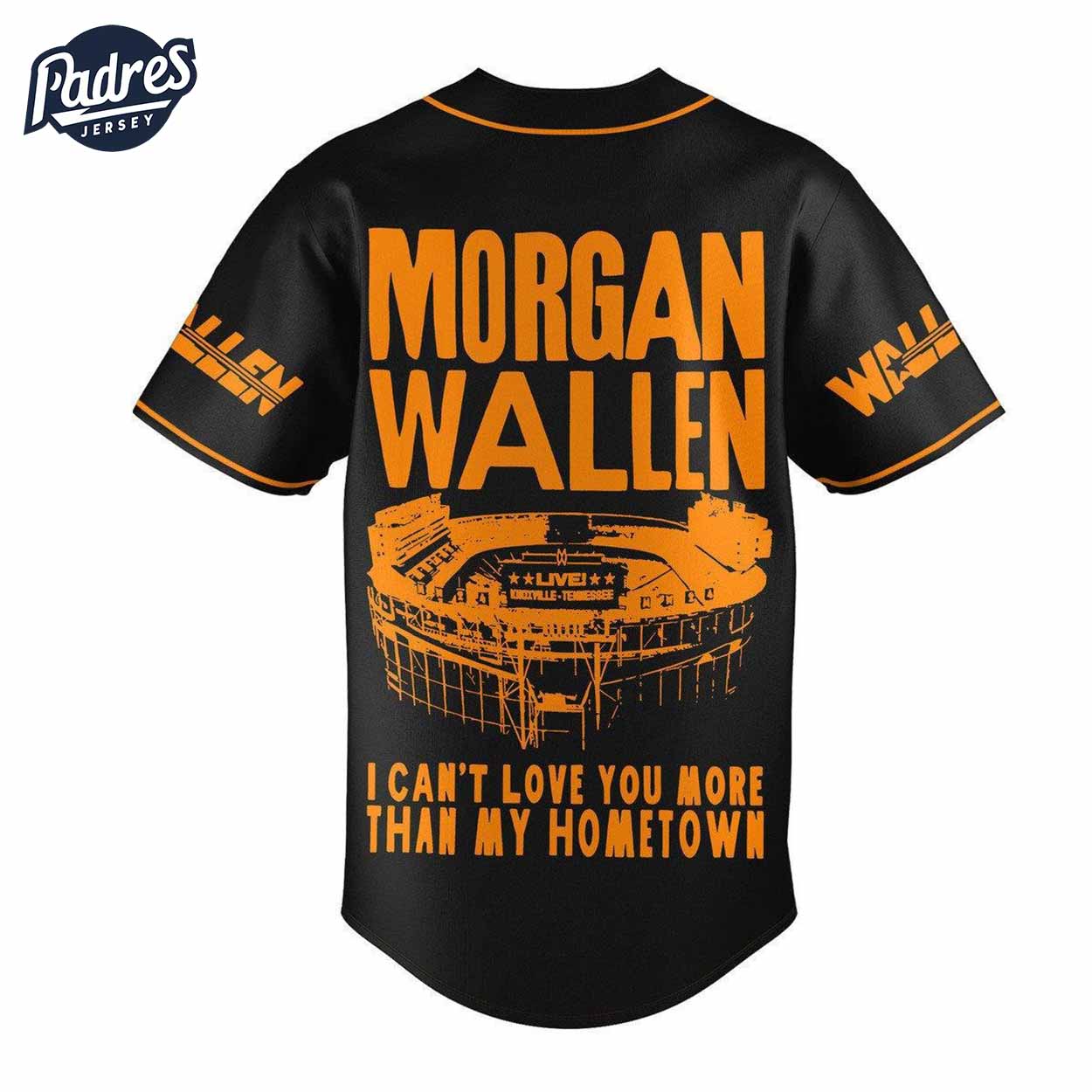 Tennessee Volunteers Morgan Wallen I cant not love you more than my hometown Knoxville Baseball Jersey - Padres Jersey Oasis: Elevate Your Baseball Style Game