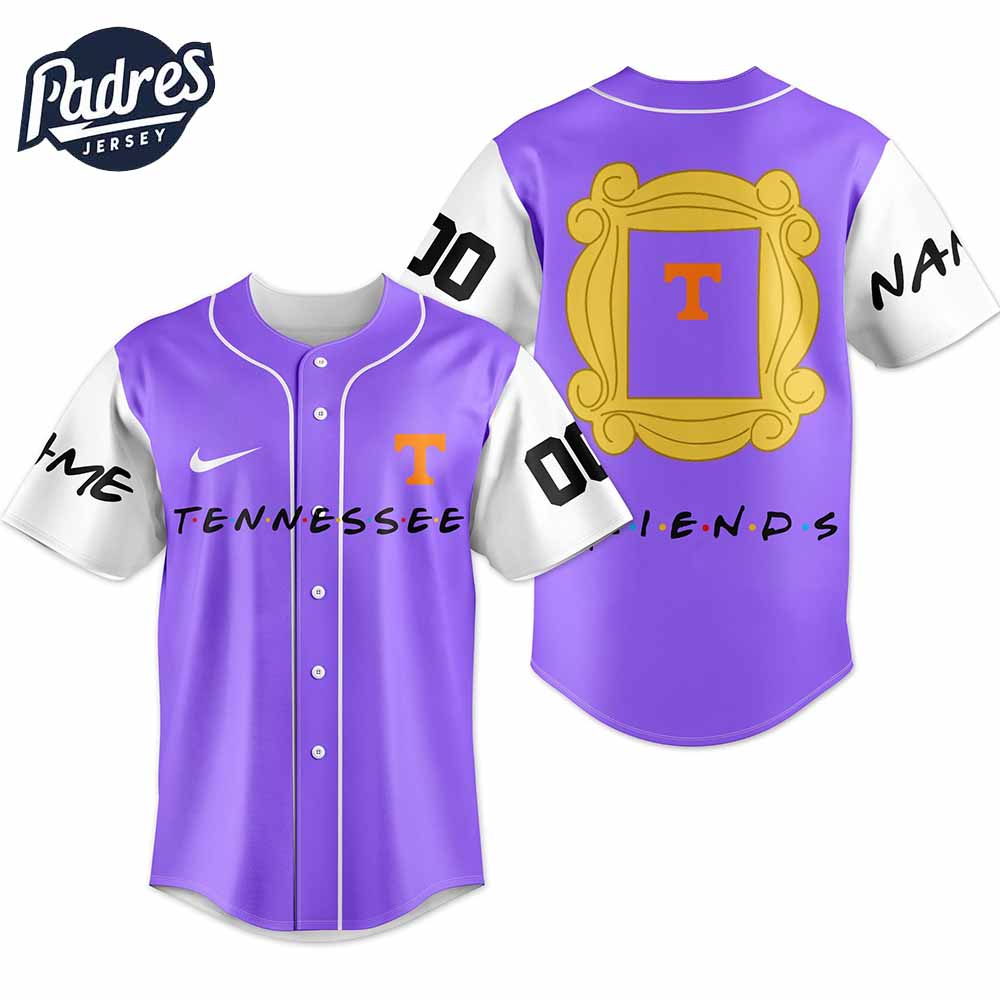 Tennessee Volunteers NCAA x Friends Personalized Baseball Jersey Outfit - Padres Jersey Oasis: Elevate Your Baseball Style Game