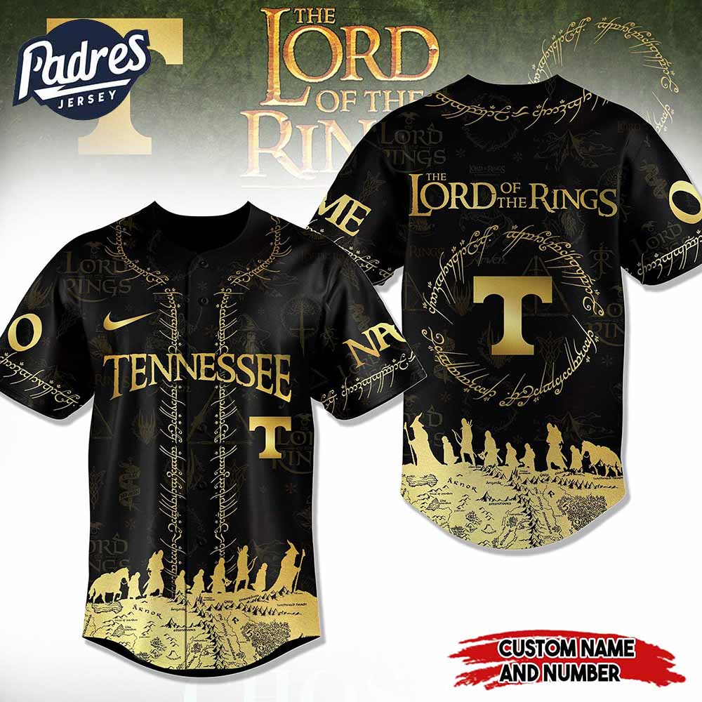 Tennessee Volunteers NCAA x The Lord Of The Rings Personalized Baseball Jersey Outfit - Padres Jersey Oasis: Elevate Your Baseball Style Game