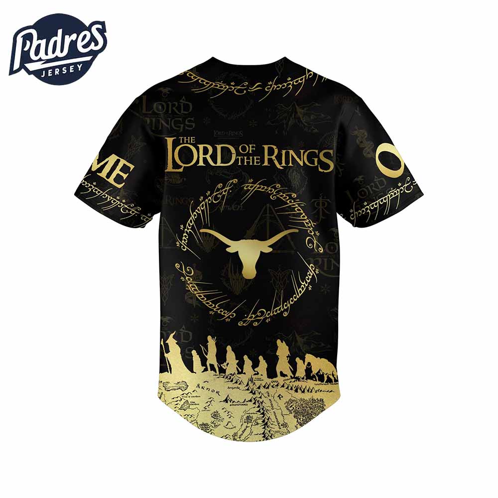 Texas Longhorns NCAA x The Lord Of The Rings Personalized Baseball Jersey Outfit - Padres Jersey Oasis: Elevate Your Baseball Style Game