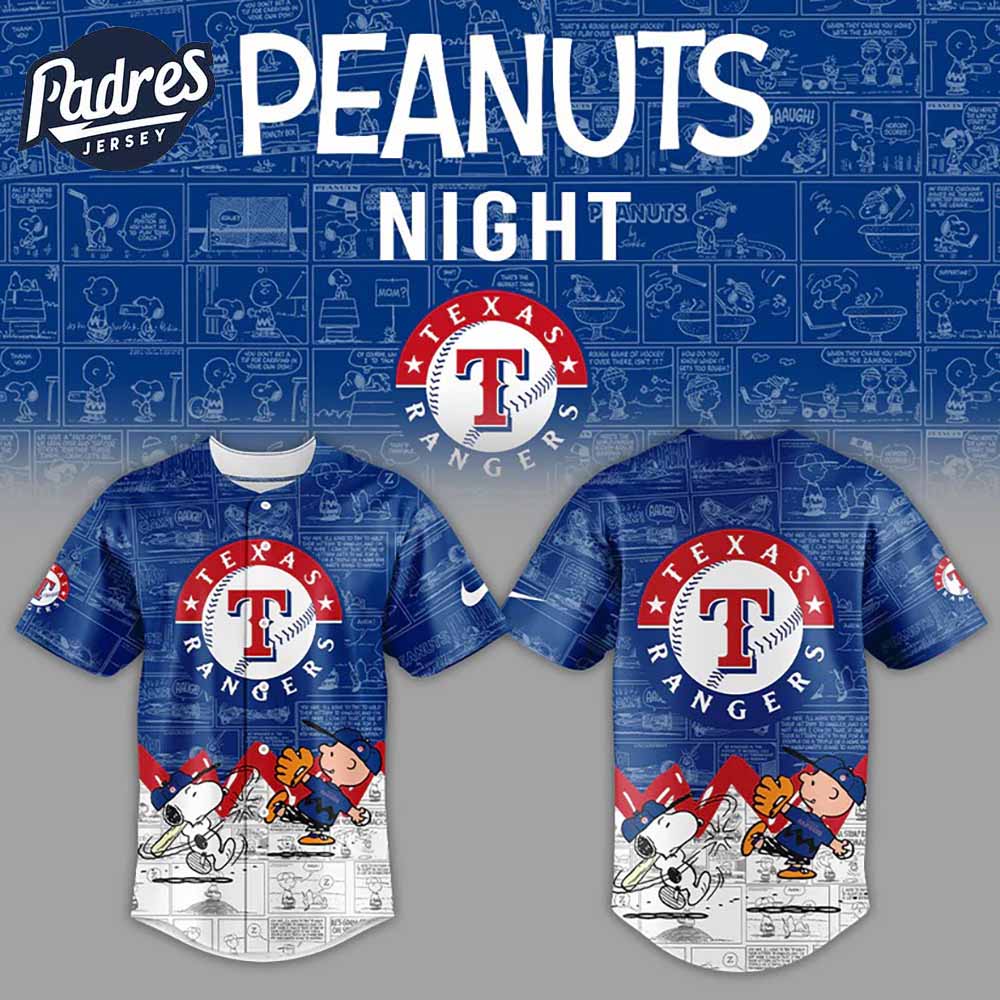 Texas Rangers x Peanuts 75th Anniversary Baseball Jersey - Padres Jersey Oasis: Elevate Your Baseball Style Game