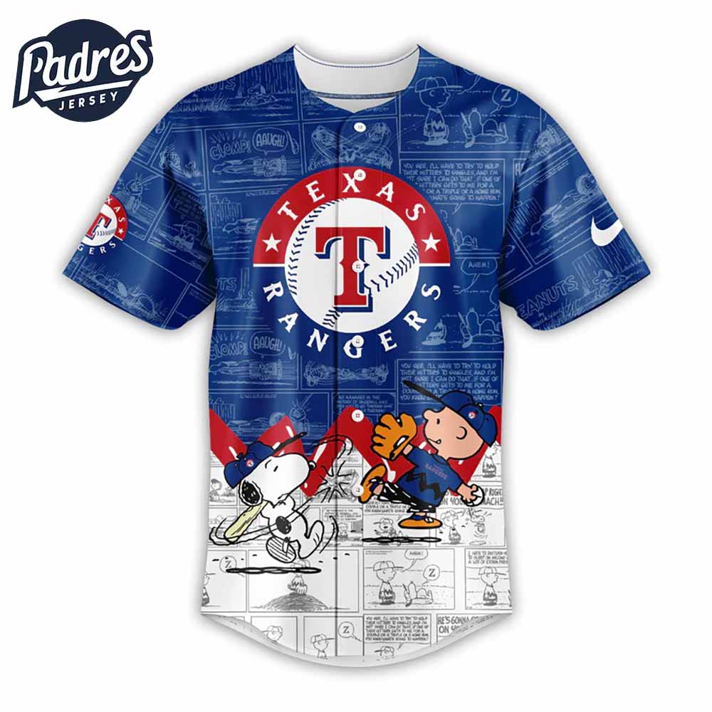Texas Rangers x Peanuts 75th Anniversary Baseball Jersey - Padres Jersey Oasis: Elevate Your Baseball Style Game