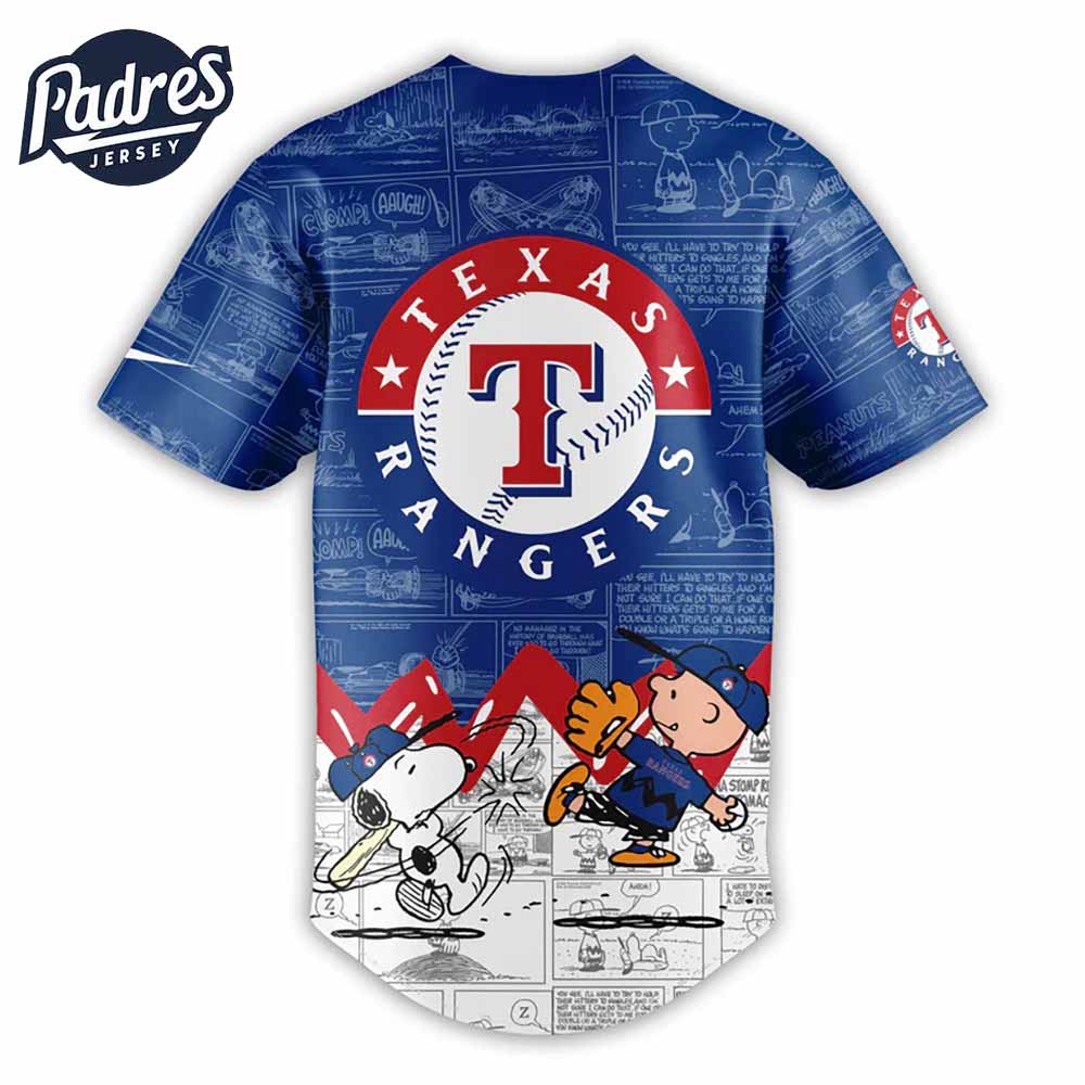 Texas Rangers x Peanuts 75th Anniversary Baseball Jersey - Padres Jersey Oasis: Elevate Your Baseball Style Game