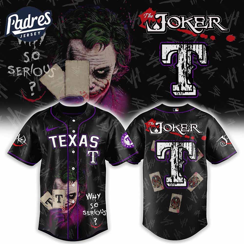 Texas Rangers x The Joker Baseball Jersey Gift - Padres Jersey Oasis: Elevate Your Baseball Style Game
