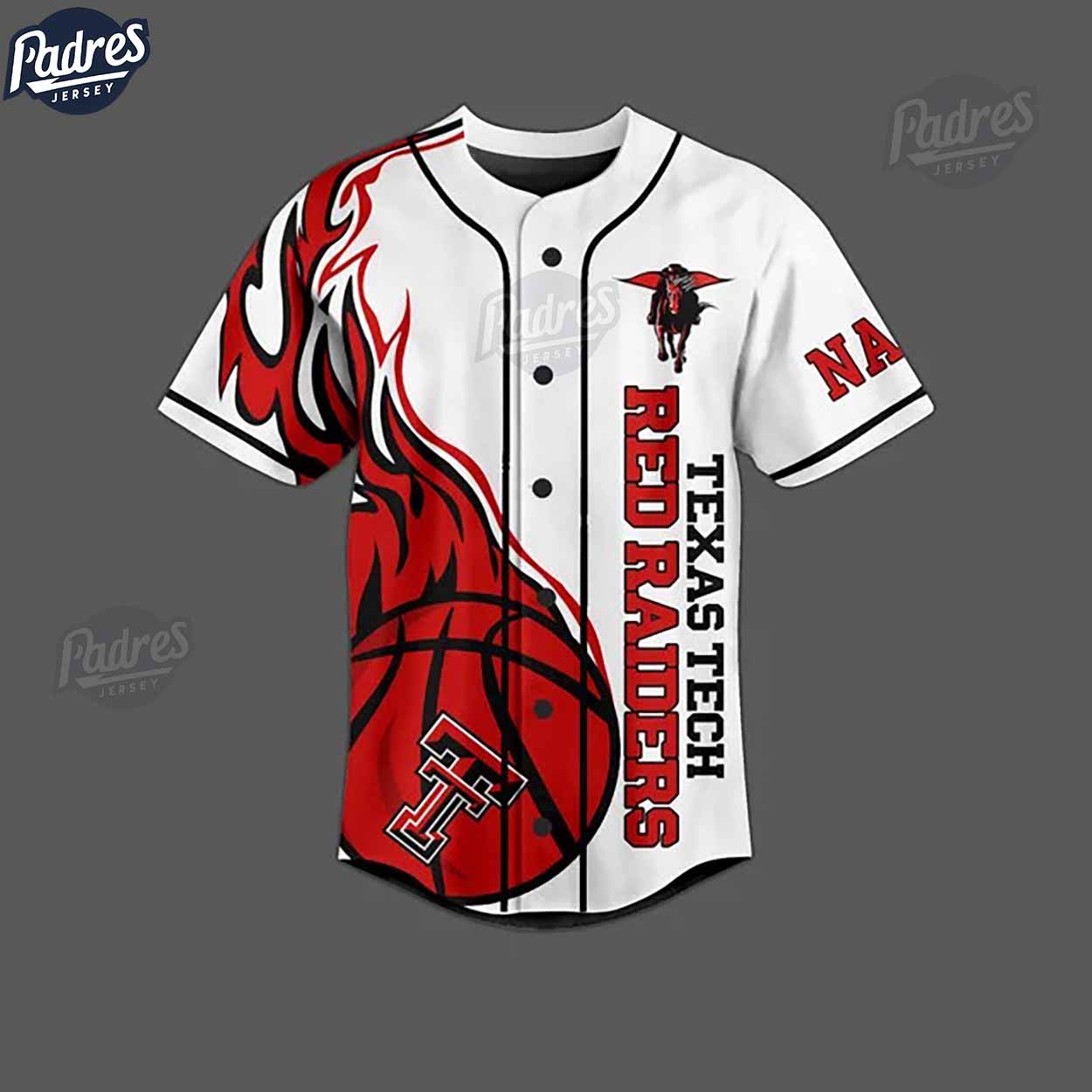 Texas Tech Red Raiders Basketball Gun Up Custom Baseball Jersey - Padres Jersey Oasis: Elevate Your Baseball Style Game