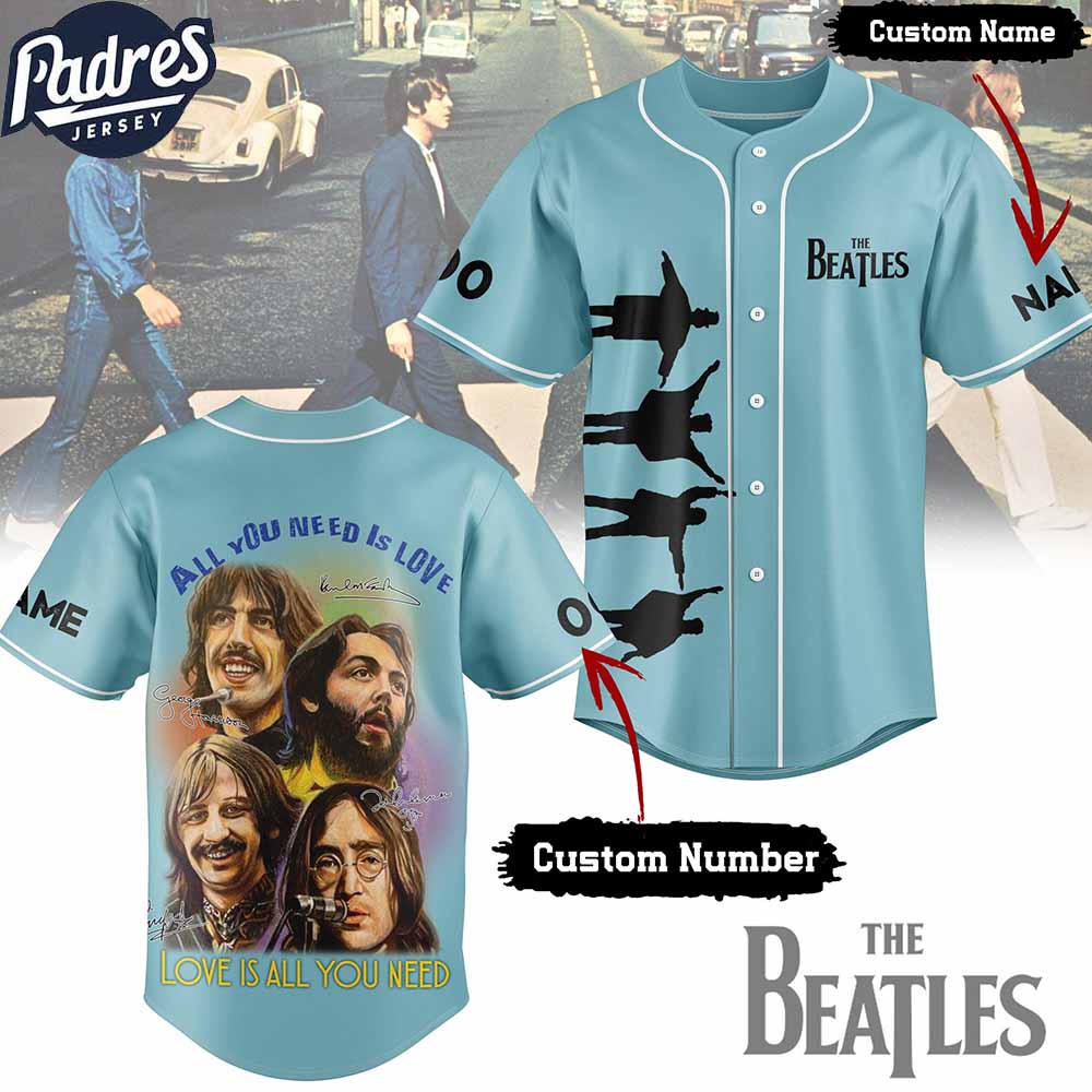 The Beatles All You Need Is Love Baseball Jersey - Padres Jersey Oasis: Elevate Your Baseball Style Game