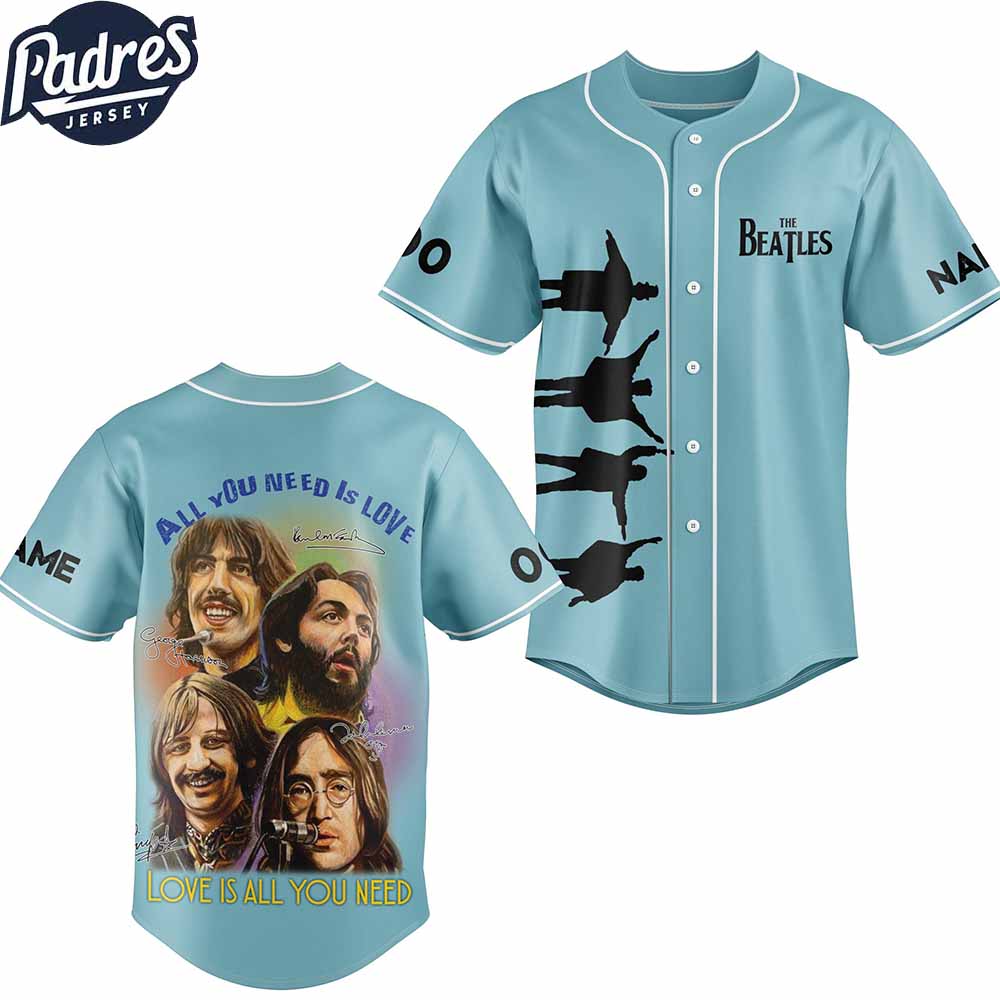 The Beatles All You Need Is Love Baseball Jersey - Padres Jersey Oasis: Elevate Your Baseball Style Game