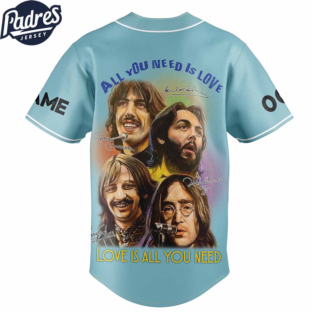 The Beatles All You Need Is Love Baseball Jersey - Padres Jersey Oasis: Elevate Your Baseball Style Game