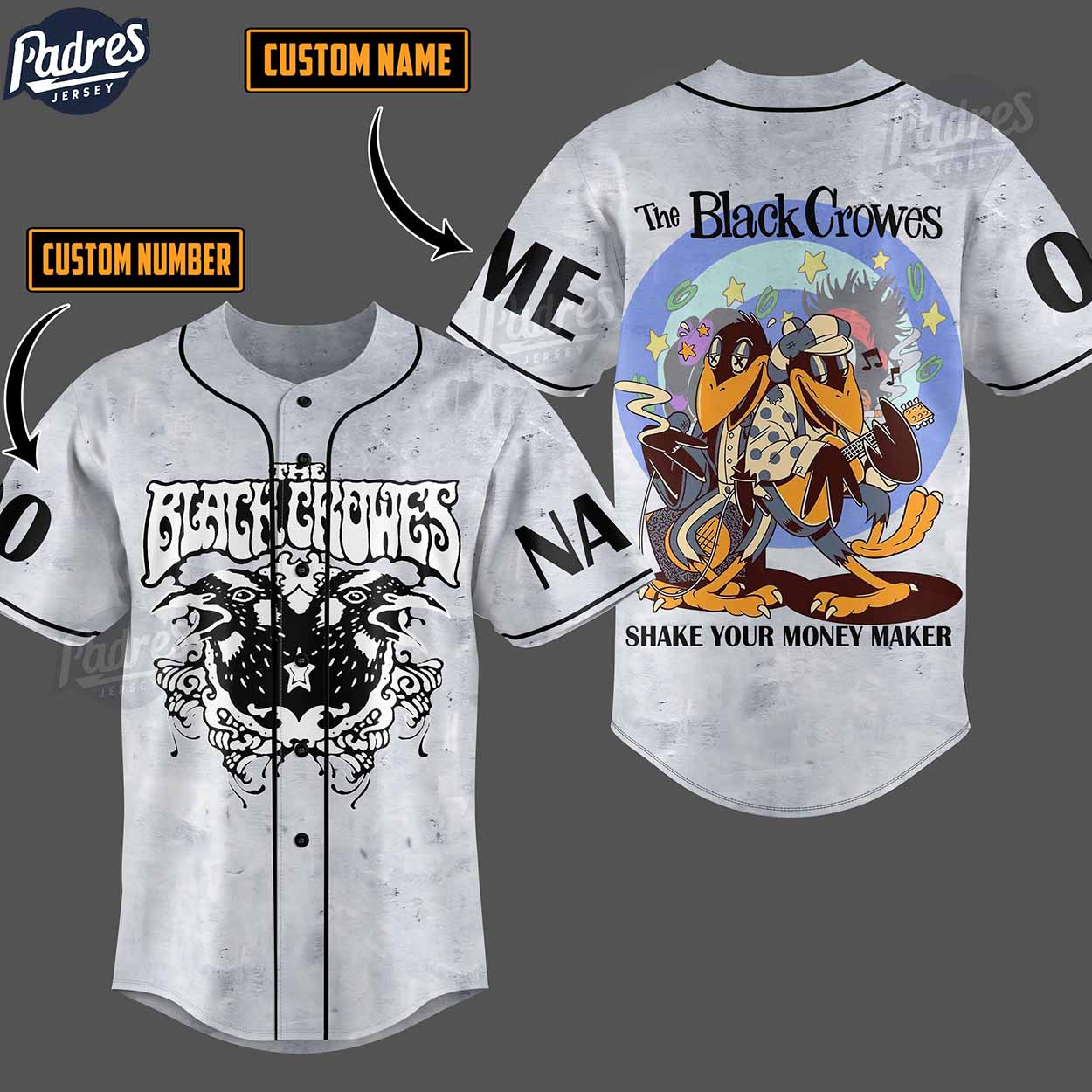 The Black Crowes Band Custom Baseball Jersey Shirt - Padres Jersey Oasis: Elevate Your Baseball Style Game
