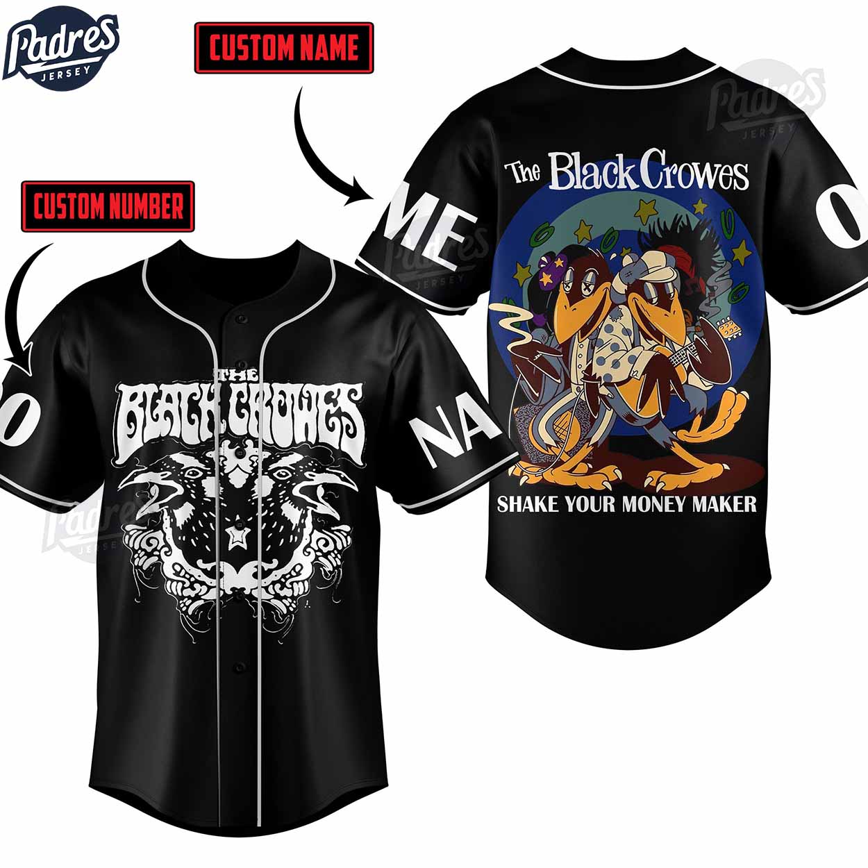 The Black Crowes Custom Baseball Jersey - Padres Jersey Oasis: Elevate Your Baseball Style Game