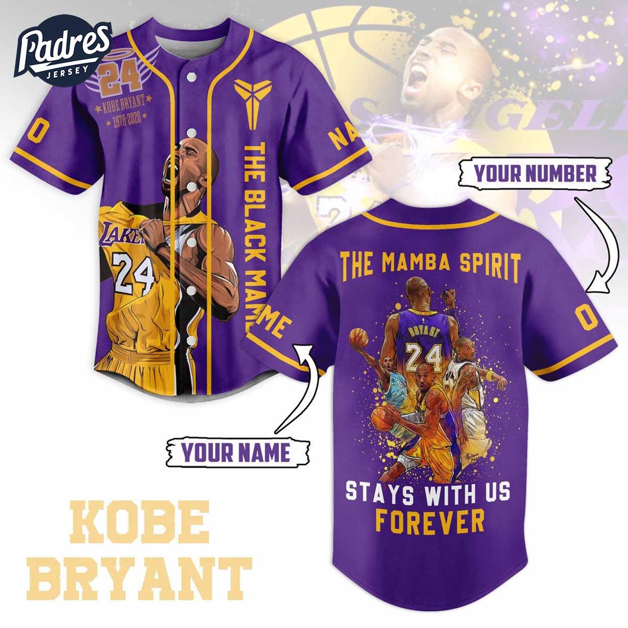 The Black Mamba Kobe Kobe Bryant Baseball Jersey Outfit - Padres Jersey Oasis: Elevate Your Baseball Style Game