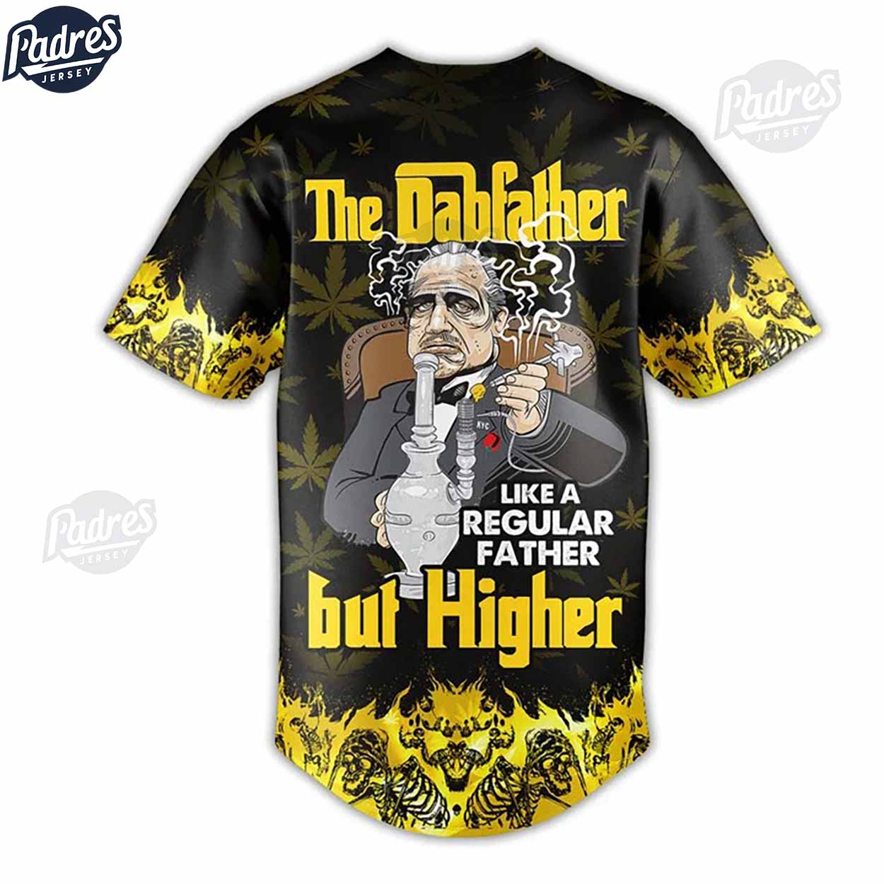 The Dogfather Weed Baseball Jersey Style - Padres Jersey Oasis: Elevate Your Baseball Style Game