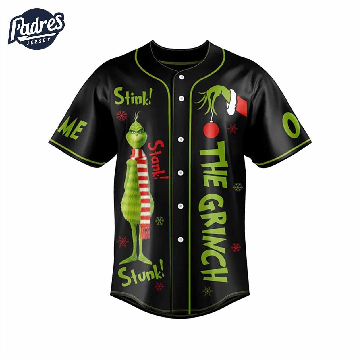 The Grinch Just Waiting For Christmas Custom Baseball Jersey - Padres Jersey Oasis: Elevate Your Baseball Style Game