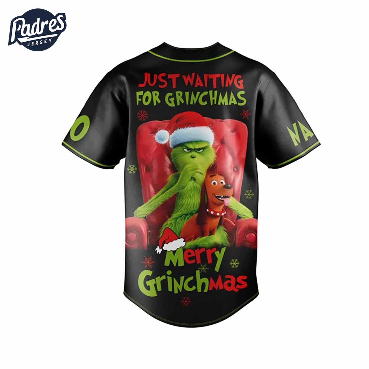 The Grinch Just Waiting For Christmas Custom Baseball Jersey - Padres Jersey Oasis: Elevate Your Baseball Style Game